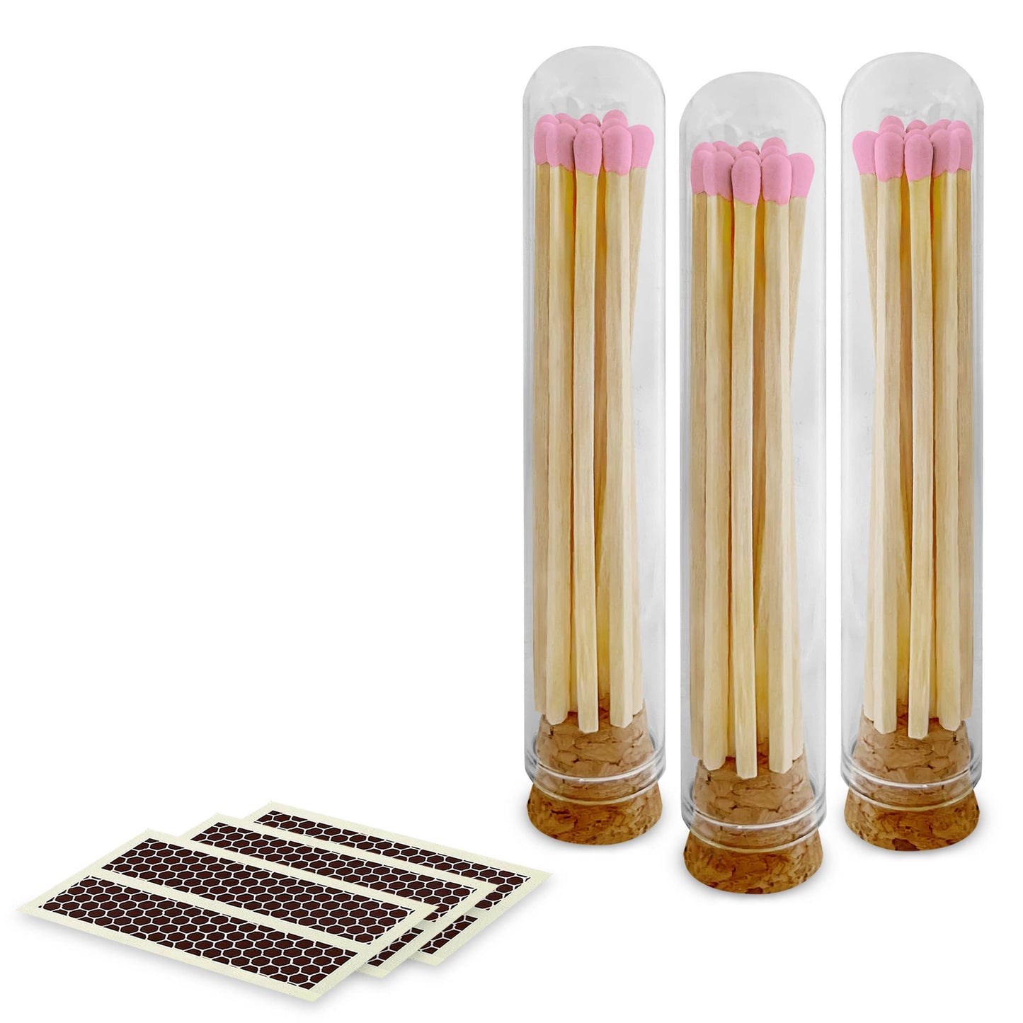 4" Matches + Mini Cloche - Colors of Your Choice + Strikers: White Tip