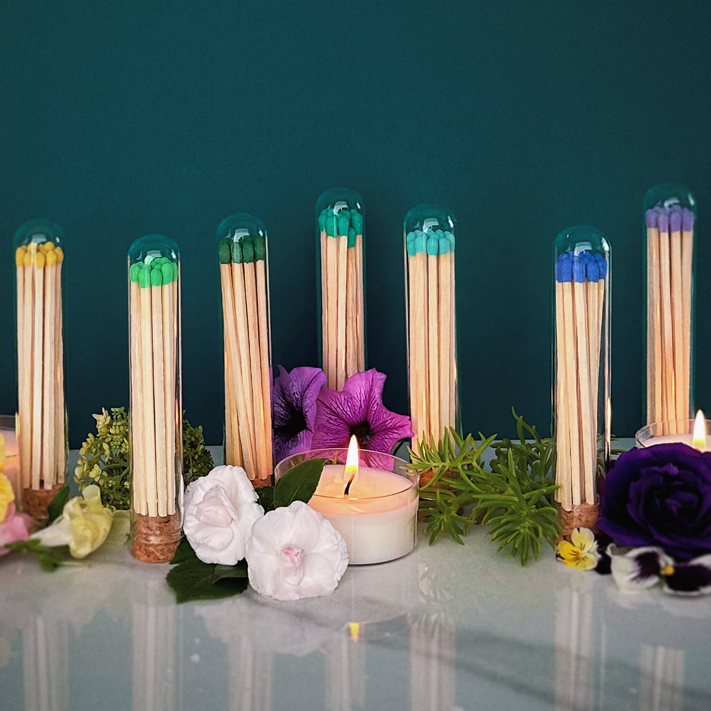 4" Matches + Mini Cloche - Colors of Your Choice + Strikers: White Tip