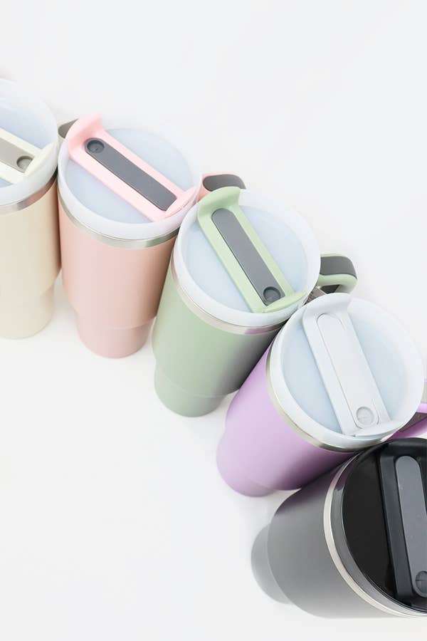 Stainless Steel Insulated Travel Mug Tumbler : PEACH / ONE