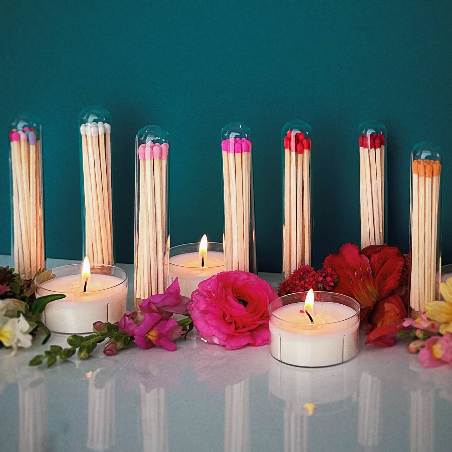4" Matches + Mini Cloche - Colors of Your Choice + Strikers: White Tip
