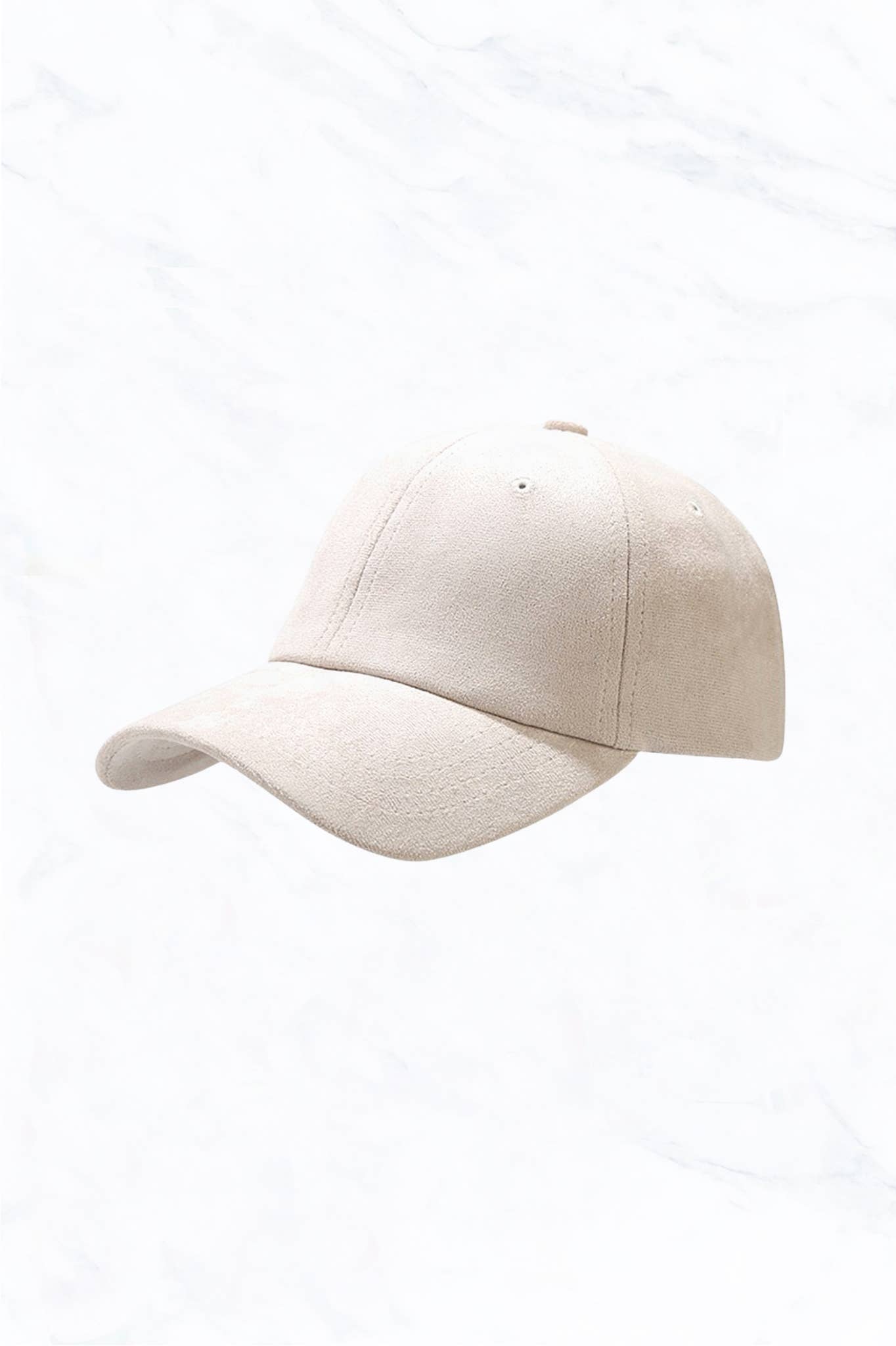 Suede Baseball Caps: Khaki Brown