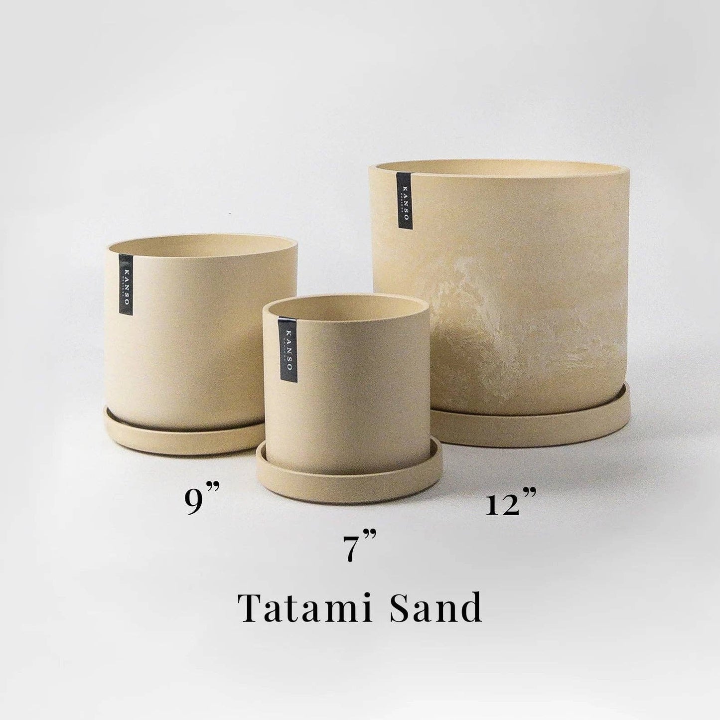 Three Set | Large Plant Pots - 7" 9" 12": 3PC - Deep Royal Blue