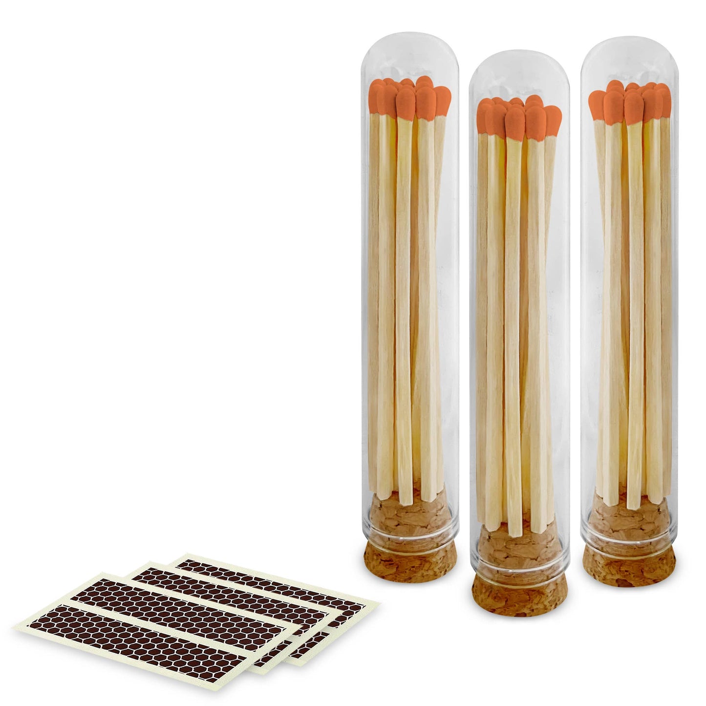4" Matches + Mini Cloche - Colors of Your Choice + Strikers: White Tip