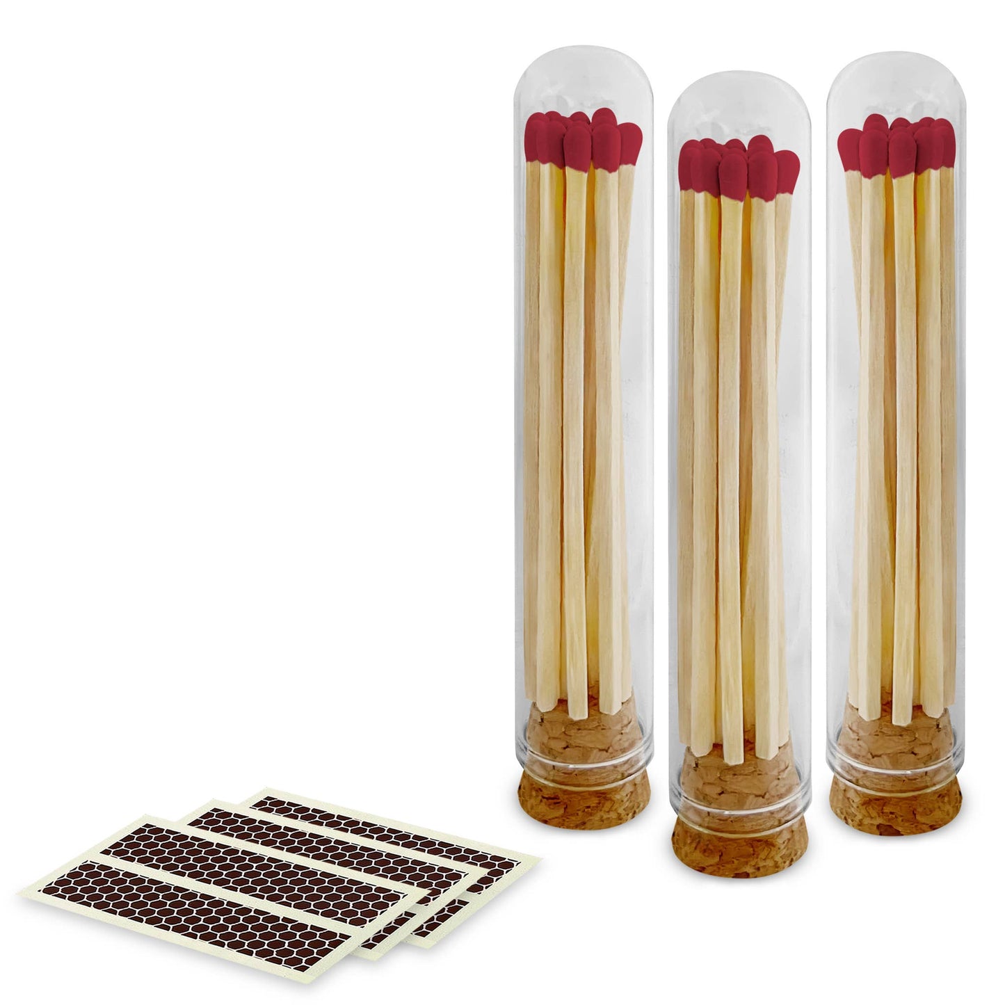 4" Matches + Mini Cloche - Colors of Your Choice + Strikers: White Tip