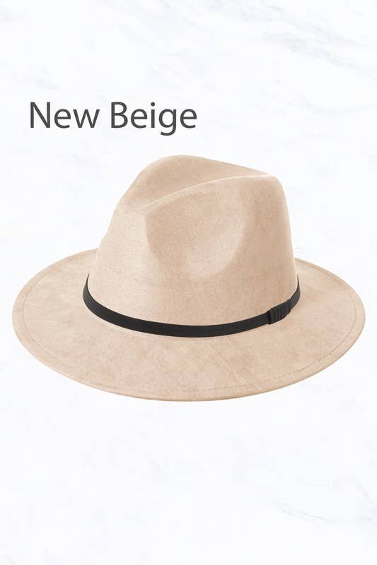 Suede Fedora Regular Peach Top with Aztec Belt: Beige