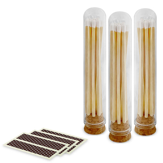 4" Matches + Mini Cloche - Colors of Your Choice + Strikers: White Tip